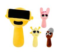 Anihet 4 Pcs Plush Toy, 9.45'' Funny Plushies Kit for Games Fans Colorful Doll Soft Collectible Stuffed Toy Set Pillow Figure Doll, Birthday Gifts For Boys Girls (Style 2)