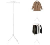 Anihet Adjustable T Shirt Display Stand, 29-57 Inch Fodable Clothing Display Metal Hanging Clothes Rack, Multiuse Clothing Mannequin for Vendors, Booth, Retail, Stores, Trade, Events(White)