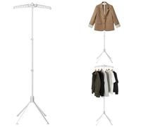 Anihet Adjustable T Shirt Display Stand, 29-57 Inch Fodable Clothing Display Metal Hanging Clothes Rack, Multiuse Clothing Mannequin for Vendors, Booth, Retail, Stores, Trade, Events(Grey)