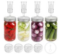 Anihet Fermentation Kit with Fermentation Weights Air, Lock Lids and Silicone Gaskets, Fermenting Kit for Ssauerkraut, kimchi, kombucha, Pickles, Wide Mouth Jar (No Jar)