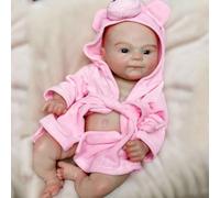 Aniiyy 16Inch Full Body Soft Solid Silicone Baby Dolls Anatomically Correct Lifelike Baby Girl Reborn Dolls Open Eyes