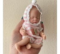 Aniiyy 6 Inch Full Silicone Babies,Solid Silicone Mini Baby Dolls Girl,Cute Sleeping Tiny Babies