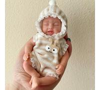 Aniiyy Full Silicone Baby Doll Realistic,6 Inch Mini Babies Girl,Soft Tiny Baby Doll For Kids