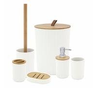 Anika 6-Piece Bathroom Accessory Set - White