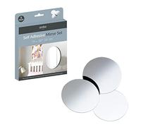 Anika 60130 Pack of 3 Self Adhesive Round Mirrors 15cm / Versatile and Functional / Easy to Install / Sl nd Modern