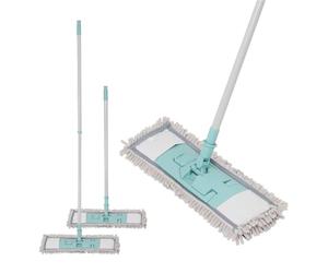 Anika 66109 Extendable Flat Mop with Reusable and Washable Chenille Microfiber Head / Wet and Dry Floor Cleaning for House, Kitchen, Wood Floor, Laminate, Tiles