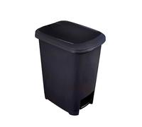 Anika 67859 25l Slim Pedal Bin/Recycling, Rubbish, Waste Kitchen Bin with Safety Lock / 38.5 x 27.5 x 47.5cm / Charcoal Grey Colour