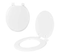 Anika 92270 White Effect Toilet Seat Plastic Hinges, 43 x 37.5cm