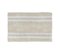 Anika Bath Mat Two-Tone Chenille Microfibre 40 x 60cm / Soft & Absorbent Bathroom Rug with Non-Slip Backing/Quick-Drying and Machine Washable (Beige)