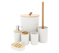 Anika Bathroom Accessory Set / Modern Bathroom Essentials Set / 4 Colours