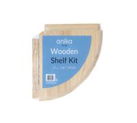 Anika Living Compact Wooden Floating Corner Shelf