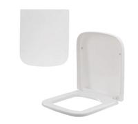 Anika Square Toilet Seat/Soft Close with Quick Release/White, 41.5 x 36 cm/Easy Top Fix Installation/Durable & Hygienic Bathroom Seat 92609