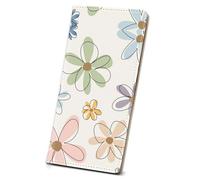 Anikathy Womens Wallet, Rfid Wallets for Women,Slim Thin Credit Card Holder Organizer Purse,PU Leather Cute Long Bifold Clutch Cash Wallet with Zipper Coin Pocket,Ladies Gift, Line Flowers, 7.6 x 3.86