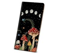 Anikathy Womens Wallet, Rfid Wallets for Women,Slim Thin Credit Card Holder Organizer Purse,PU Leather Cute Long Bifold Clutch Cash Wallet with Zipper Coin Pocket,Ladies Gift, Moon Mushroom, 7.5 x 3.8