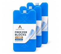 ANIKEES Long-Lasting Freezer Blocks - Reusable Ice Packs for Lunch Boxes, Travel & Picnics | Keeps Food & Drinks Cooler for Hours (6)