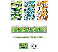 Anila's 5 Piece Stationery Set - Pencil, Sharpener, Rubber, Ruler, Notepad (Football)