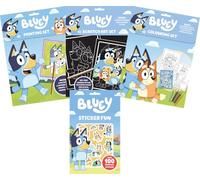 Anila's Bluey Activity Set with Colouring Set, Painting Set, Sticker Book & Scratch Art.