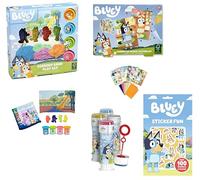 Anila's Bluey Activity Set with Sensory Sand Play Gift Set, Mosaic Sticker Art Set, Bubble Tub with Wand and Sticker Book.