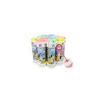 Anila's Bluey Bubble Tubs Age 3+ with Wands, 60ml Solution & Maze Lid, Set of 12, Party Bag Fillers & Favours, Ages 3+