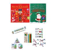 Anila's Christmas Activity Collection with 2 Activity Books, Stationery Set, 1 Puzzle Maze, 1 Glider & A Set of Anila's Mini Colouring Pencils. (Ideal for Children aged 3-8) (SET 11)