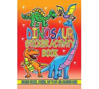 Anila's Complete Dinosaur Themed 10 Party Bag Fillers & Favours - 10 Mini Dinosaur themed Fun Puzzle Sticker Activity & Colouring Books. (Ideal for Children Aged 3-8)