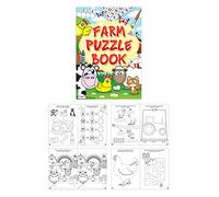 Anila's Complete Farm Animal Themed 10 Party Bag Fillers & Party Favours - 10 Mini Farm Puzzle Activity Books. (Ideal for Children Aged 3-8)
