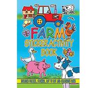 Anila's Complete Farm Animals Themed 10 Party Bag Fillers & Party Favours -10 Mini Farm themed Fun Puzzle Sticker Activity & Colouring Books. (Ideal for Children Aged 3-8)