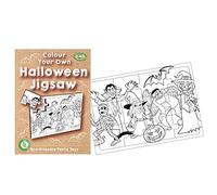 Anila's Complete Halloween Themed 10 Party Bags, Fillers & Favours - 10 Halloween Create Your Own Halloween Jigsaw that are Eco-friendly and 100% Plastic Free. (Ideal for Children Aged 3-8)