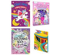 Anilas Complete Unicorn, Princess, Mermaid, Ballerina & Animals Activity, Colouring & Sticker Books Plus Stationery & Accessories. (Ideal for Children Aged 3-8)