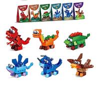 Anila's Construction Building Bricks Sets - 6 Dinosaur Blocks Sets that are individually boxed. Comes with 30 Assorted Individual Stickers.