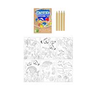 Anila's Eco Friendly Mini SeaLife themed Colouring Sets that are sustainable and include colouring pencils. (Ideal for Children Aged 3-8)