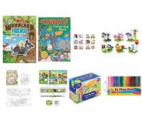 Anila's Farm Activity Set with Colouring, Sticker & Activity Books, Puzzle, Tattoos, Colouring Mug, Construction Building Set, Stationery & Felt Tips. (Perfect for Ages 4-8)