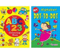 Anilas Fun Learning & Practicing Numbers & Alphabet Colouring Book & Activity Book for Toddlers and Kids Ages 3, 4 & 5 for Nursery & Preschool (Ideal for children Aged 3-6) (Dot to Dot Alphabet Book2)
