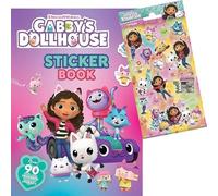 Anila's Gabby's Dollhouse Colouring Book,6 Pages (12 Sides) with 90+ Reusable Stickers, Plus Extra Sticker Sheet, 29.7 x 21 cm.