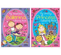 Anila's - My Beautiful Ballerina & My Pretty Princess Colouring Books - Set of 2