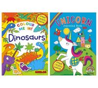 Anila's - My Big Dinosaur & Unicorn Colouring Books - Set of 2