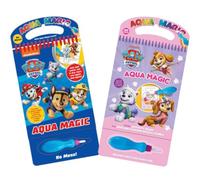 Anila's Paw Patrol Aqua Magic Books Set with Magic Water Brush - Reusable Mess-Free Colouring & Activity Book for Kids Aged 3-8 - 4 Reusable Pictures & 5 Activity Pages - Paw Patrol Gift