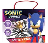 Anila's Sonic Prime Activity Pack with Colouring Books, Sticker book, Colouring Pencils & 100 Reusable Stickers.(Perfect for children aged 3-8). (SET 6)