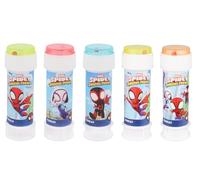 Anila's Spidey Bubble Tubs Age 3+ with Wands, 60ml Solution & Maze Lid, Set of 12, Party Bag Fillers & Favours, Ages 3+ (SPIDEY, 12, count)