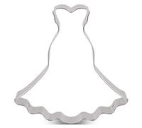 Anilley LILIAO Wedding Dress Cookie Cutter for Wedding/Engagement - 4 x 4.3 inches - Stainless Steel