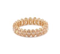 Anillo de Compromiso para Mujer, Middle Finger Rings Band with Oval Moissanite 9K Yellow Gold Size R 1/2