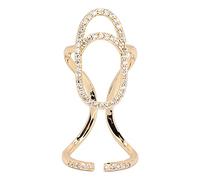 Anillo de uñas seguro ajustable decoraciones de uñas de moda para fiestas bodas cobre galvanizado 1,3 pulgadas de largo (3048 aire)