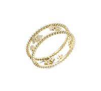 Anillos de Mujer, Women's Ring Hollow Design Star with Moissanite Gold 18.1K Yellow Gold Size M 1/2