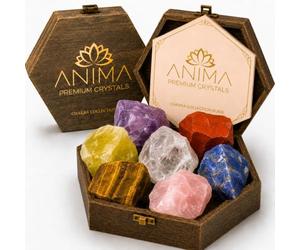 Anima® 7 Chakra Healing Crystals Set for Energy Alignment & Balance