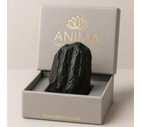 Anima Black Tourmaline Crystal - Large 4-5cm Textured Black Natural Raw Tourmaline Stone for Protection, Grounding & Energy Shield - Ethically Sourced, Presented in Elegant Gift Box