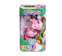 Animagic Pink Snuggle-ups | Cuddly Creature with Color Changing Eyes | Climbs Up and Down Fabrics | Giggles, Sings, Talks, Over 30+ Sounds and Songs | Ages 4+