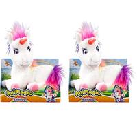 Animagic: Rainbow The Glowing Unicorn | Interactive Unicorn Plush with a Magical Glowing Horn and Multicoloured Fur | For Kids Aged 2+ (Pack of 2)