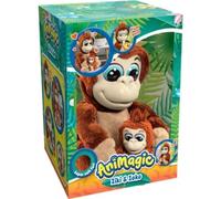 Animagic: Ziki and Zoko Gorillas | Super Soft Interactive Mum & Baby Gorilla Plushes with Programmed Sounds and Movements! | Suitable for Ages 4+