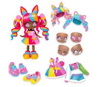 Animakii Fashion Dolls - Customisable Candy + Bubblegum Style - 5” Fashion Doll with 32 Looks in One - Doll Accessories, Clothes, Shoes & Face Plates - Trendy Girls Toys (ONLY 1 DOLL SUPPLIED)