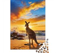 Animal 1000 Piece Jigsaw Puzzle Premium Paper Best Jigsaw Puzzles Kangaroo Adult Puzzles Home Decor Mindfulness Puzzle Adult Puzzle Gift 52x38cm/1000pcs